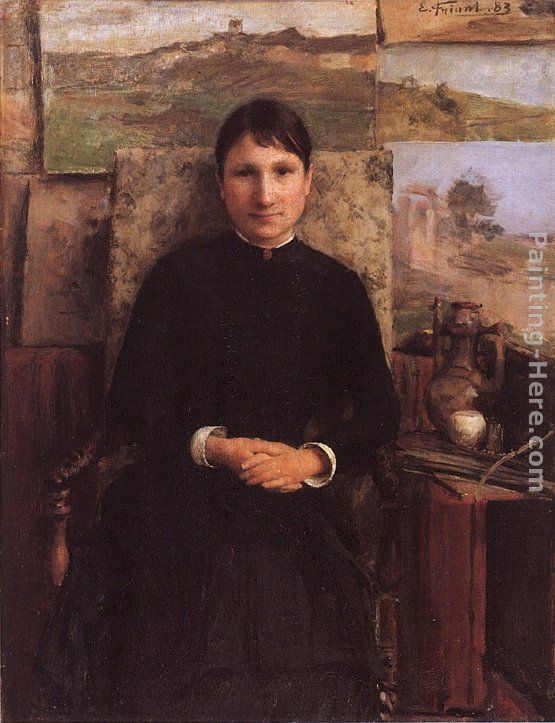Portrait de Mme Petitjean painting - Emile Friant Portrait de Mme Petitjean art painting